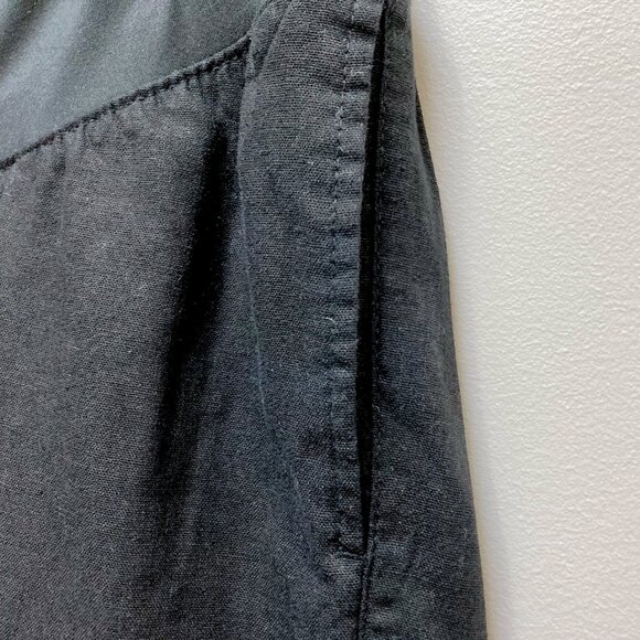 Old Navy Straight Leg Black Full Panel Linen/Rayon Maternity Pants - Picture 4 of 8